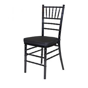 Chaises de réception de banquet en gros pour la location, chaises Chiavari blanches rembourrées pour mariage, chaise Chiavari en bois massif de haute qualité - Product Image 5