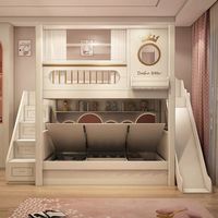 Lit superposé en bois multifonctionnel pour enfants, dernier design, avec lit coulissant
