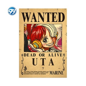GY 43 Styles Papier Kraft Nouveauté Affiche Anime Personnage <span class=keywords><strong>Luffy</strong></span> <span class=keywords><strong>Wanted</strong></span> Nouveaux Empereurs Kid Law - Product Image 1