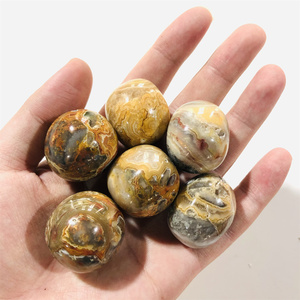 L'agata pazza intorno a 3 Cm di cristallo di alta qualità cade in pietra di caduta di agata pazza per la decorazione - Product Image 1