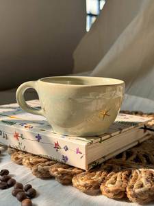 Tasses en céramique artisanale de grès haute qualité, design artistique étoile d'hiver, capacité 200 ml, résistantes au four, pour occasions spéciales - Vente chaude - Product Image 5