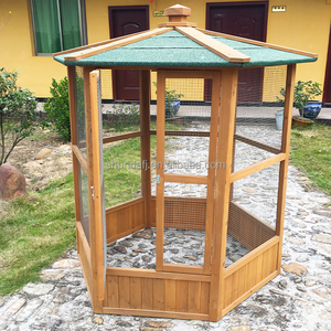 SDB004 Lussuosa Voliera Grande in Legno con Motivo Stampato per Uso Esterno, Gabbia per Pappagalli e Fringuelli - Product Image 5