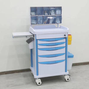 รถเข็นฉุกเฉินโรงพยาบาล HAT-62513B รถเข็นอเนกประสงค์ ABS สำหรับยาและยาชา พร้อมล้อ - Product Image 3