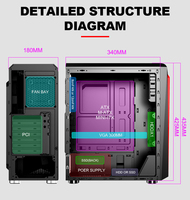 Boîtier d'ordinateur de jeu Symphony, boîtier PC ATX, boîtier d'ordinateur en verre trempé et tours, châssis de serveur