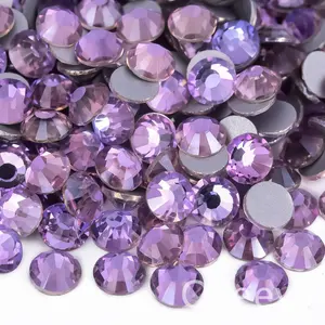 Oleeya Wholesale SS3-SS30 Heliotrope Crystal Stones Non Hotfix Strass Purple Series Flatback Glass Rhinestones For Craft
