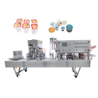 Machine automatisée de remplissage et de scellage de gobelets en plastique à roulement pneumatique à haut rendement avec courroie pour boissons au jus