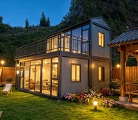 Maisons miniatures de luxe personnalisées en conteneurs, serres, maisons modernes mobiles préfabriquées en acier léger, villas en kit, appartements, ateliers