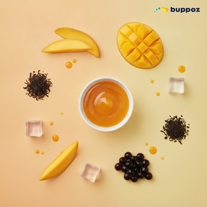 น้ำเชื่อมมะม่วง 5 กก. ขวด ฮาลาล HACCP สำหรับร้านชานมไข่มุก ขายส่ง - Product Image 4