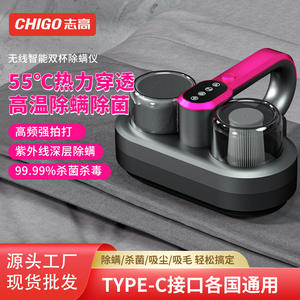 Aspiradora inalámbrica Chigo para eliminar ácaros, aspiradora de mano con batería de 36V, portátil, con doble depósito de polvo para camas y uso doméstico - Product Image 5