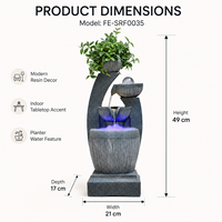 Fontaine de jardin moderne en résine pour intérieur/extérieur, élément aquatique mural élégant pour la maison et le jardin