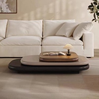 Table basse décorative Design unique Table basse pivotante Villa maison Table basse rotative moderne en bois pour le salon