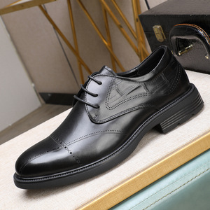 Zapatos Oxford de Vestir para Hombre, de Cuero Genuino, Punta Redonda, con Cordones, Suela de Goma Antideslizante, para Oficina, Carrera, Todas las Temporadas - Product Image 5