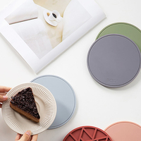Sous-plats en silicone naturel isolants avec drainage, tapis de table, dessous-de-plat pour assiettes et bols, accessoires de cuisine