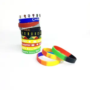 New Custom 2024 products Sport bracelets qr silicone wristband embossed silicone wristband