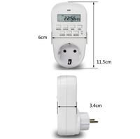 Temporizador Digital ajustable, ahorro de energía, programable, ajuste de reloj/tiempo de encendido/apagado, enchufe para UE/EE. UU./Reino Unido, enchufe de cocina