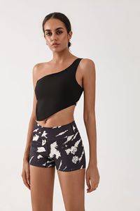 Chaleco sin mangas de un hombro personalizado para mujer, <span class=keywords><strong>camiseta</strong></span> sin mangas deportiva Sexy sin espalda <span class=keywords><strong>con</strong></span> almohadillas para sujetador, sujetador de secado rápido para Yoga y Pilates - Product Image 5