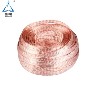 Best <strong>Manufacturer</strong> Wholesale Custom Specification High Purity 99.9% <strong>Wire</strong> Lug Coated Flat <strong>Copper</strong> Braid - Product Image 2