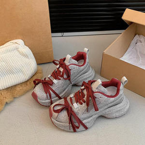 Women's Luxury Designer Chunky Sneakers High Quality Casual Fashion Walking <b>Shoes</b> Comfortable Cushioning Breathable Leather - Product Image 3