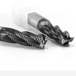4 Flute HSS Roughing <strong>End</strong> <strong>Mill</strong> TiAlN Coated CNC Milling Cutter For Steel Aluminum Stainless Heavy Duty - Product Image 6