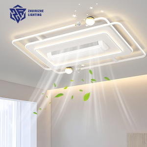 Ventilador <span class=keywords><strong>de</strong></span> Techo LED Moderno y Silencioso con Control Remoto, Tres Colores, Viento Fuerte, Antiparpadeo, Sin Aspas, para Sala <span class=keywords><strong>de</strong></span> Estar, Dormitorio, <span class=keywords><strong>Comedor</strong></span> - Product Image 1