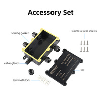 Deenlai FSH713-A Scatola di Distribuzione Impermeabile IP68 a 5 Vie in Plastica per Esterni, Contenitore per Interruttori e PCB Elettronici