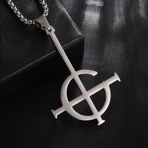 Collana Vintage Ghost Nameless per Uomo, Catena Ghoul Band con Croce, Simbolo del Papa Emerito, Maschera, Crocifisso, Poster, Gioielli Ghost Nameless - Product Image 3