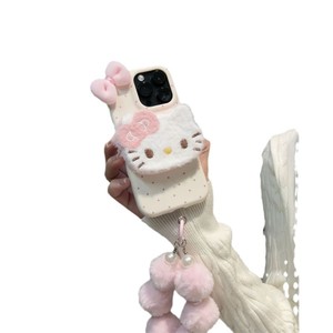 Tschick sang trọng KT khung búp bê chuỗi thích hợp cho Apple 17Promax 15 trường hợp điện thoại 14 Polka Dot mô hình da 13 mềm 12 - Product Image 5