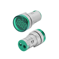 Voltmètre numérique série TOPTIYA AD16-22 DSV avec affichage LED multicolore, voyant lumineux, boîte de distribution de signal, trou de 22 mm