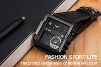 611 8145 Neues Design Shenzhen Herrenuhr Hochwertiges Echtlederarmband Wasserdicht Multifunktional Vorrätig Reise-Armbanduhr