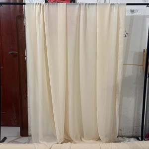 Décoration de mariage : <span class=keywords><strong>Voile</strong></span> de mariée <span class=keywords><strong>blanc</strong></span>, <span class=keywords><strong>Tissu</strong></span> <span class=keywords><strong>transparent</strong></span> pour scène de mariage, Plafond couleur champagne, <span class=keywords><strong>Tissu</strong></span> suspendu pour mariage - Product Image 6