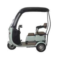 Nouveau tricycle compact cyclomoteur à 3 roues avec auvent de toit coupe-vent imperméable à la pluie tricycle électrique en option