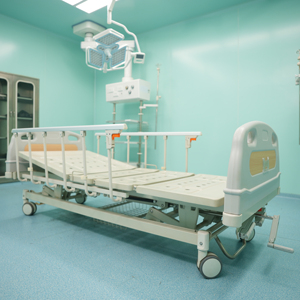 Ручная Больничная койка с регулировкой кривошипа для спальных и ножных секций сверхпрочная стальная рама Lekang LK-B1 - Product Image 2