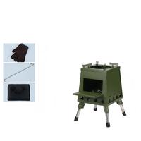 Réchaud de camping à bois à double hauteur, type Rocket Stove, avec pieds de support longs et courts, ustensile de cuisson portable pour l'extérieur