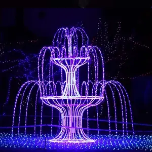 Lampu led motif karnaval, lampu dekorasi motif Natal air mancur lampu led 3d