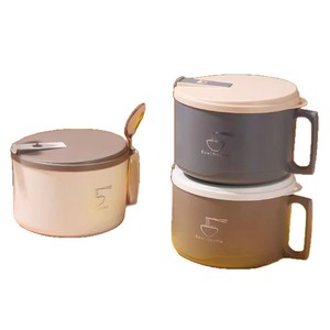 Bowl Noodle 304 Stainless Steel Instant Noodle Bowl With Lid Drainable Large Capacity Student Lunch <b>Box</b> - Product Image 5