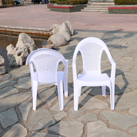 Chaise en plastique blanche portable empilable pour adulte, chaise de jardin, chaise longue d'extérieur, fauteuil pour mariage, fête, banquet, événement