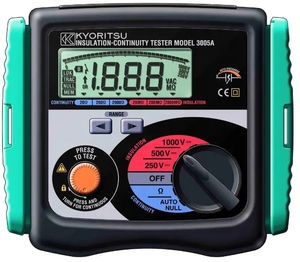 KYORITSU KEW3005A Digital Insulation Resistance Tester 250V/500V/1000V 1.5% Accuracy 0-600V AC Measuring <b>Range</b> - Product Image 2