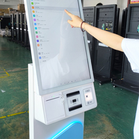 Nouveau Design Terminal de Service Autonome à Écran Tactile Android 27 Pouces avec Imprimante et Scanner de Code QR