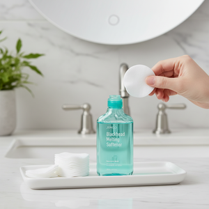 JUMISO Quality Facial <b>Cleanser</b> Set 150ml Blackhead Melting Softener with 40P Cotton Pad Good for <b>Exfoliating</b> Removing Impurities - Product Image 3
