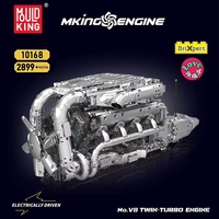 Mould King 10168 2024 Nouveau modèle de jeu de construction pour enfants avec moteur V8 biturbo, jouet éducatif