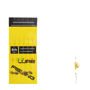 Ensemble de graines de melon à paillettes Appât de méné à bande blanche avec goutte d'eau en os de poisson et ligne de paillettes attachées pour <span class=keywords><strong>carpe</strong></span> en plastique - Product Image 6