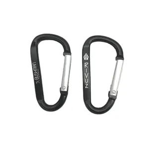 China Fábrica de Atacado de Moda de Metal D Forma Carabiner Keychain do Anel Chave do Metal