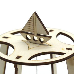 Wooden Compass <b>Model</b> <b>Kit</b> For Kids Science Experiment Educational Toy Geometric Shape Manual Assembly 7-9 Years Old - Product Image 2