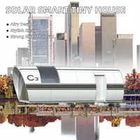 Petite maison à capsule spatiale intelligente à énergie solaire de 40 pieds pour hôtels Maisons en conteneur en acier