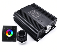 Projecteur LED à fibre optique DMX 45W avec télécommande murale, câble optique PMMA pour plafond étoilé, rideau lumineux, usage intérieur sensoriel