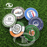 Pièces d'accessoires de golf personnalisées Marqueurs de balles de golf en métal Marqueurs de balles surdimensionnés