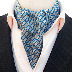 Cravatta Ascot Vintage da <span class=keywords><strong>Uomo</strong></span> in Poliestere con Ricamo Floreale Personalizzato, <span class=keywords><strong>Sciarpa</strong></span> Ascot Floreale per Matrimonio - Product Image 5