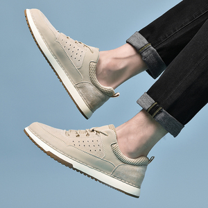 Zapatillas Deportivas Casuales de Piel para Hombre, Zapatos de Skateboard Cómodos para Exteriores - Product Image 5