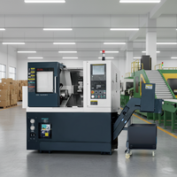 Tour CNC à banc incliné horizontal, moyenne capacité, double/simple broche, 5000 tr/min, tourelle porte-outils hydraulique-servo, positionnement de 0,008 mm