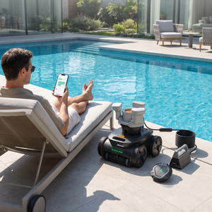 Robot aspirateur de piscine automatique sans fil Addotron, planification intelligente des trajets, batterie 9000 mAh, 100-800 ㎡   Addotron PLUS avec ultrasons intégrés - Product Image 6